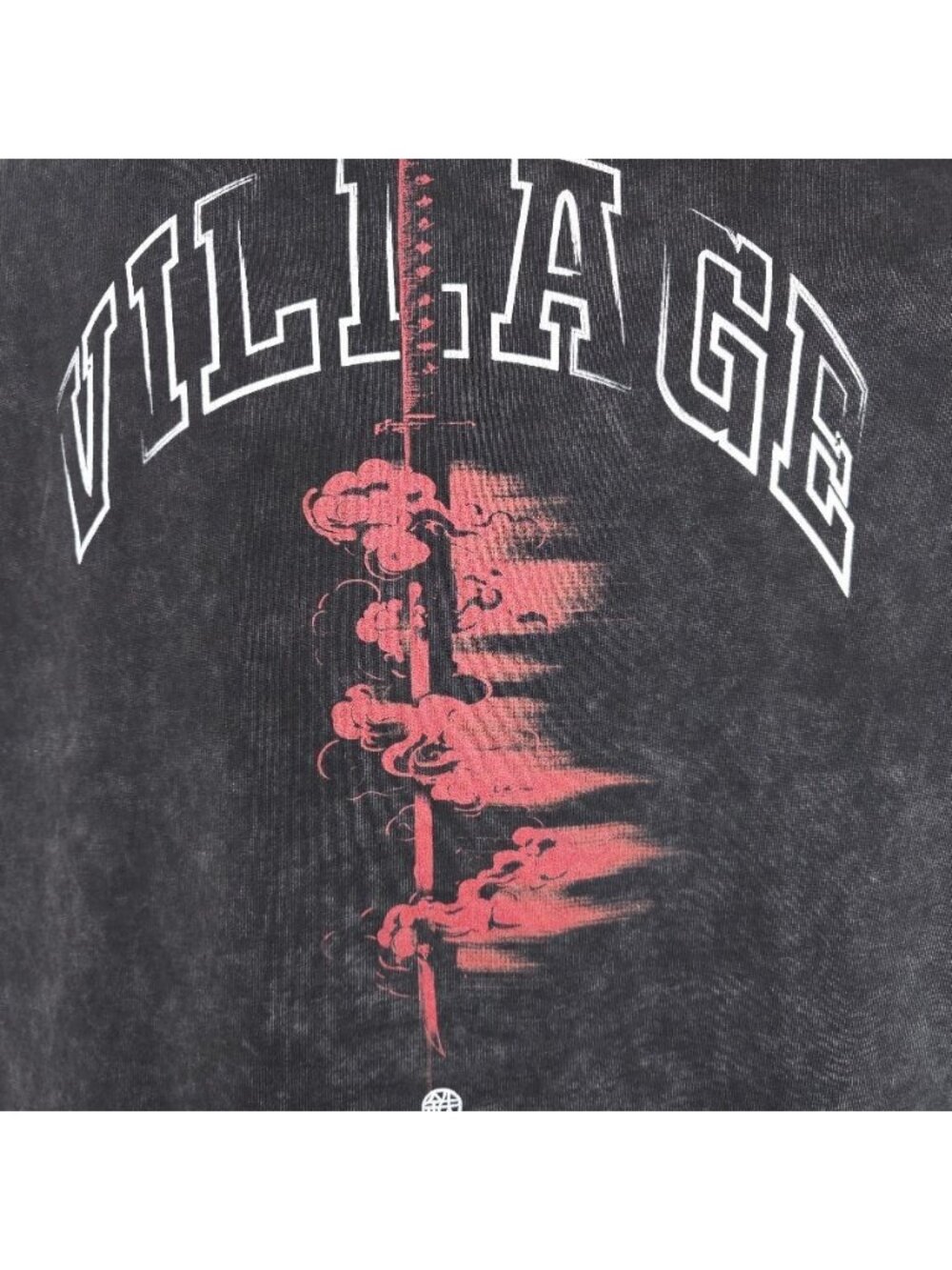 Samurai Sword T Shirt Mens Size Large Black Japanese Village Streetwear RELAXED - Picture 3 of 7